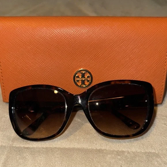 Tory Burch Black and Orange Sunglasses Accessories Tory Burch | Accessories | Tory Burch Black Sunglasses With  main image 2